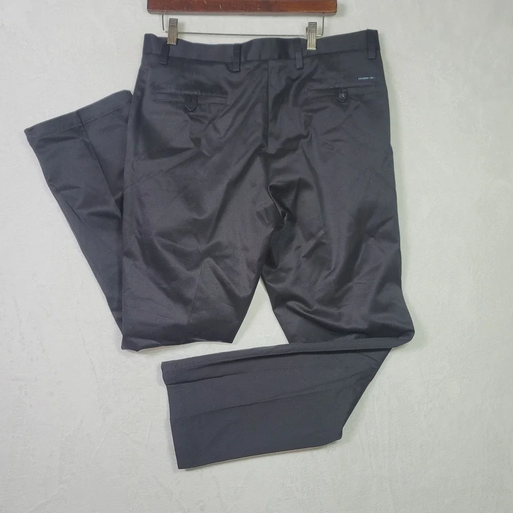 Dockers D2 Straight Fit Black Chino Pants Minimalist 36x32 Smart Casual Cotton